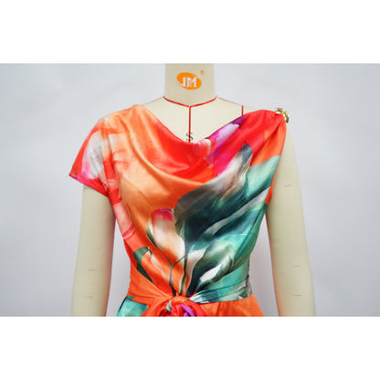 Tie Dye Sleeveless V-neck Jumpsuit
