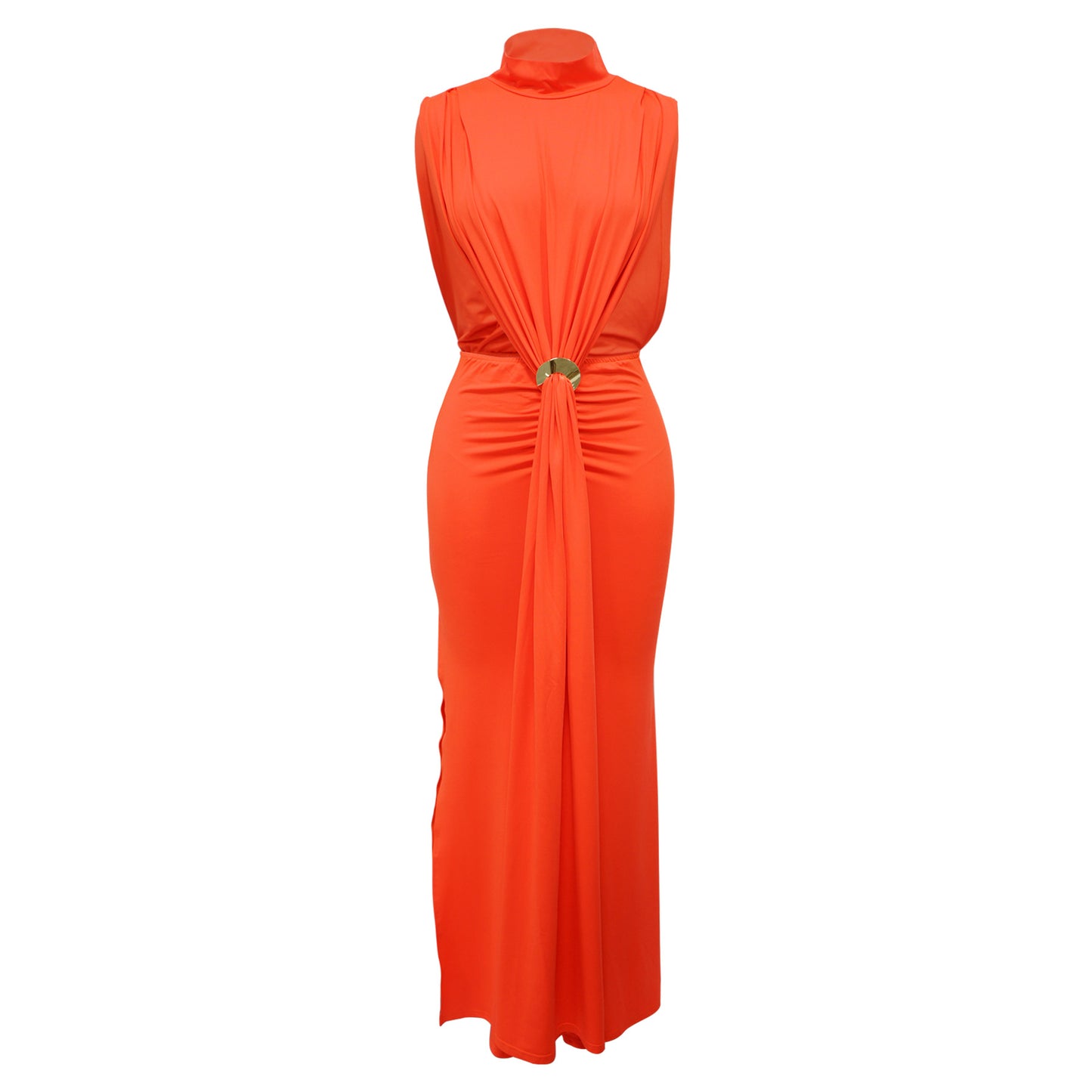 High Split Stacked Bodycon Maxi Dress