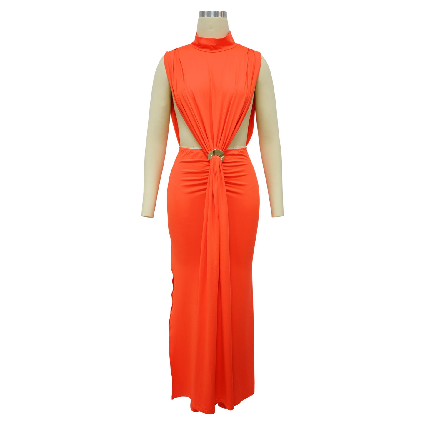 High Split Stacked Bodycon Maxi Dress