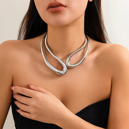 Big Open Torques Choker and Bracelet