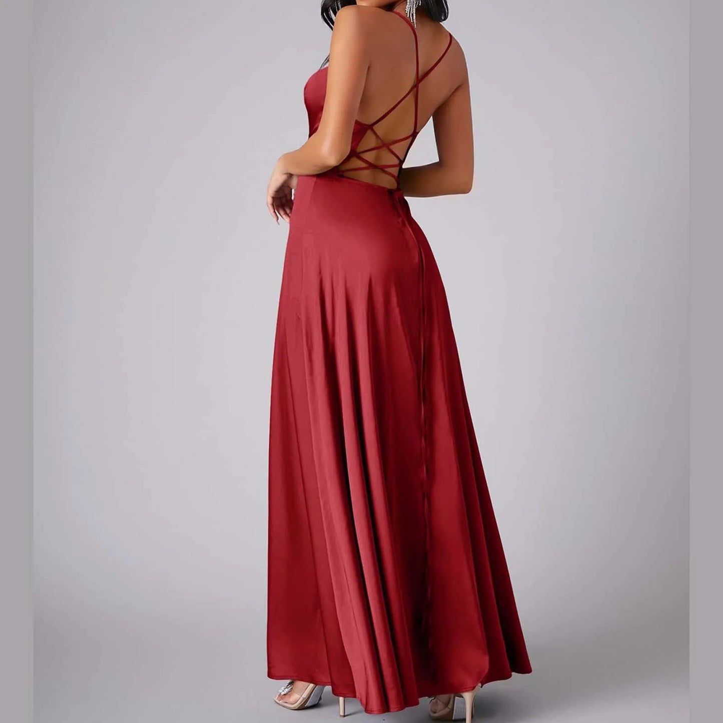 Tank Pleated Backless Dress