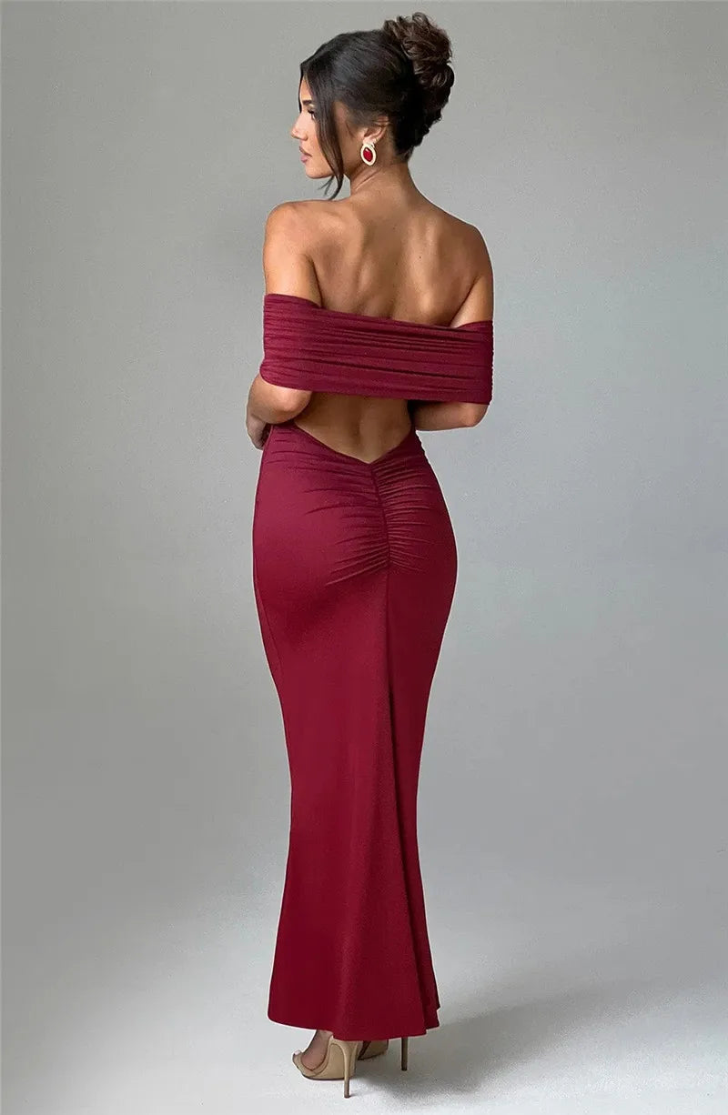 Strapless Backless Sexy Maxi Dress