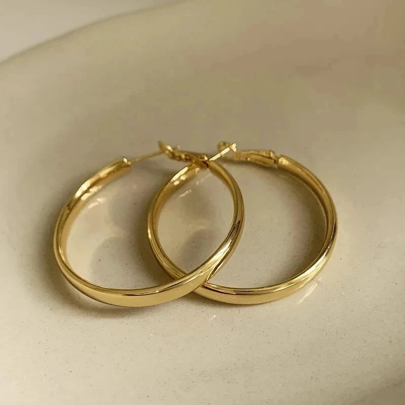 Punk Style Oversized Large Hoop Earrings