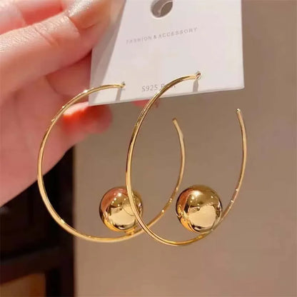Big Circle Hoop Earrings