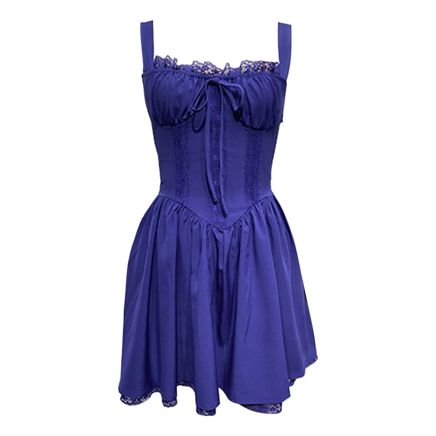 French Bow Spaghetti Strap Dress