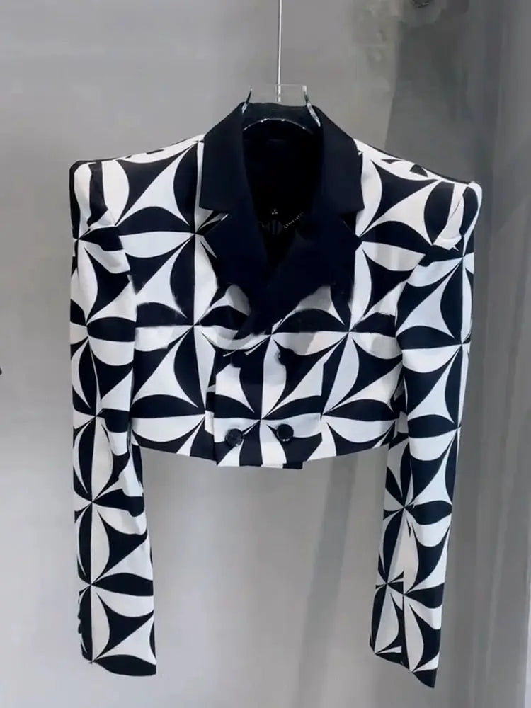 Geometric Pattern Blazer