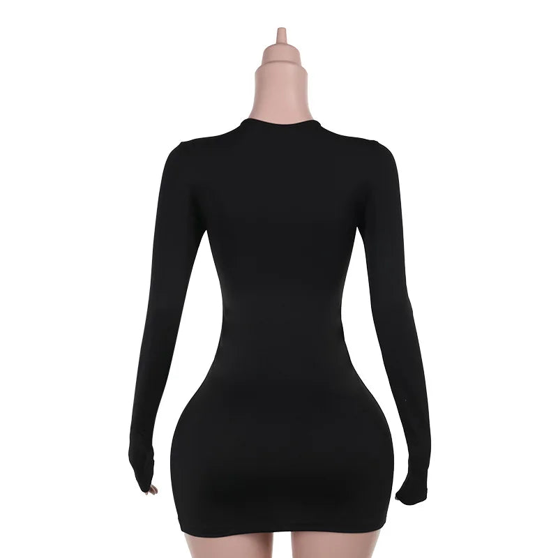 Hollow Shirring Sexy Dress