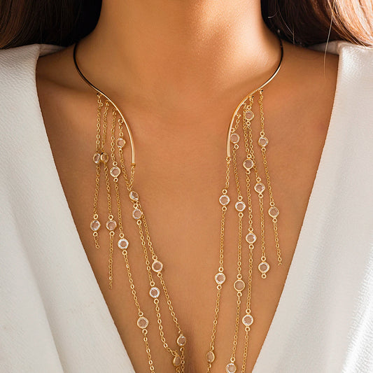 Long Tassel Open Torque Choker