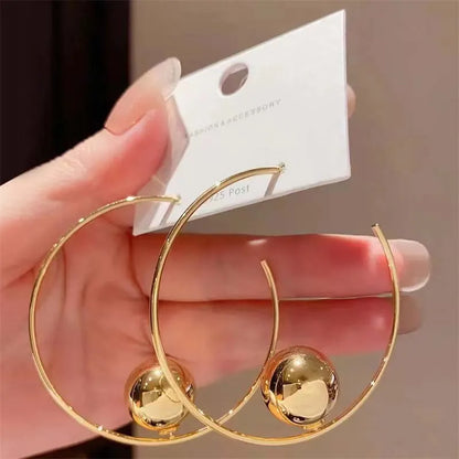 Big Circle Hoop Earrings