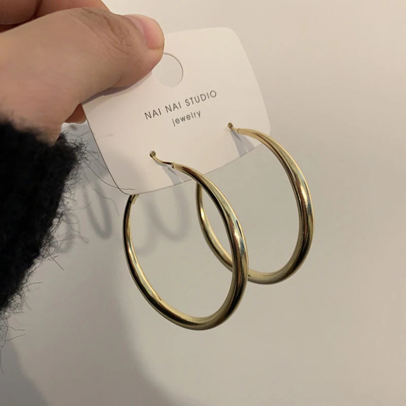 Punk Style Oversized Large Hoop Earrings