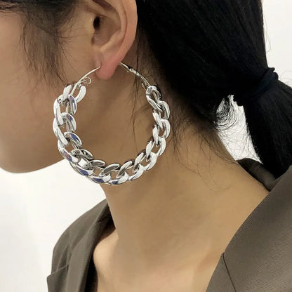 Punk Style Oversized Large Hoop Earrings