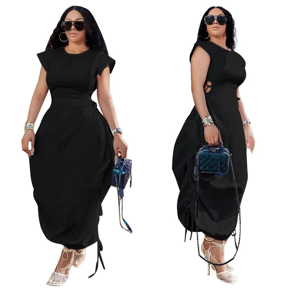 DrawString Maxi Long Dress