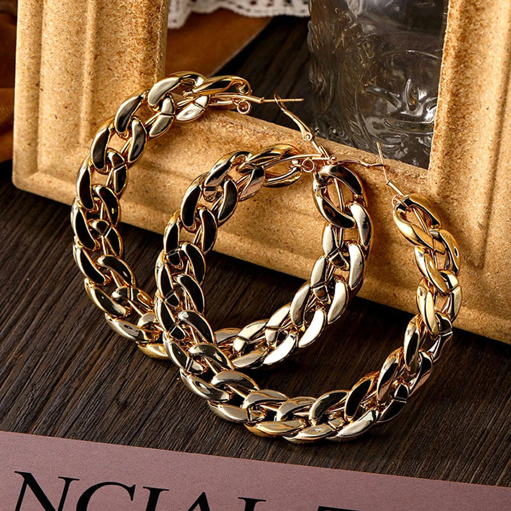 Punk Style Oversized Large Hoop Earrings