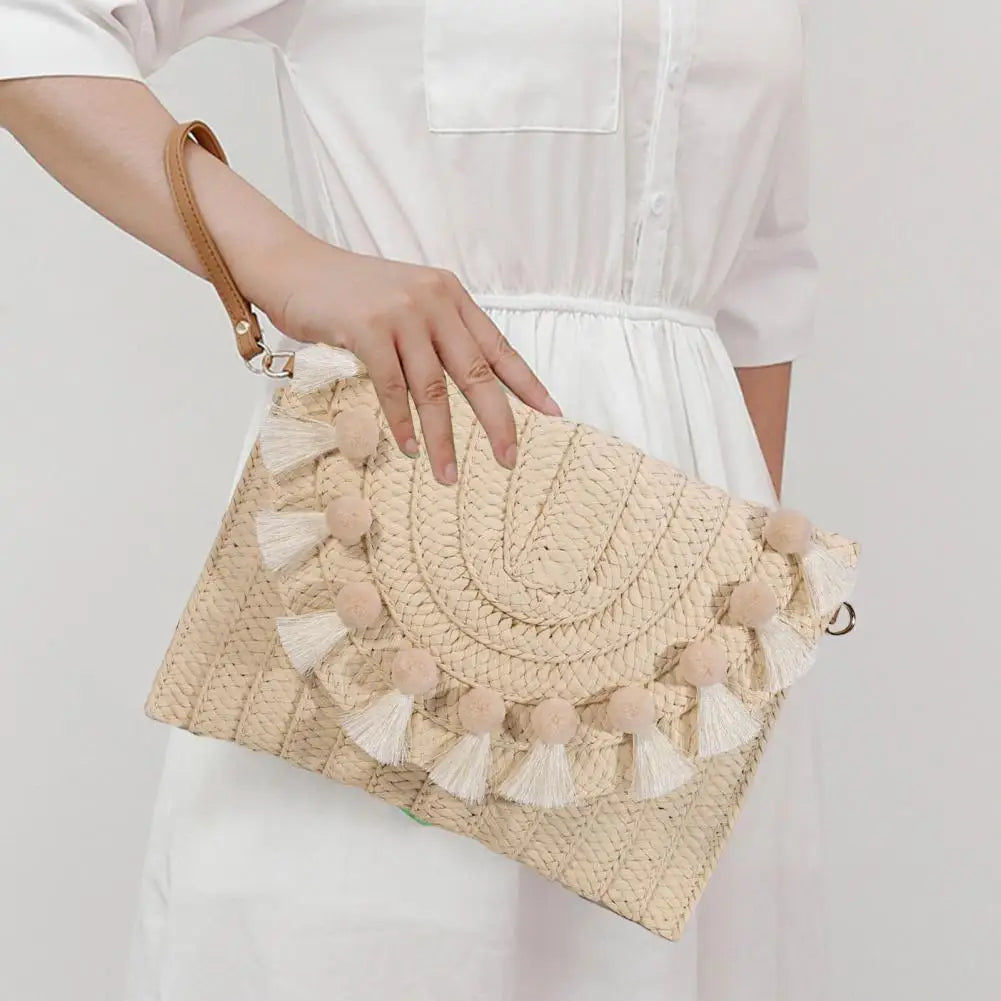 Straw Beach Envelop Bag