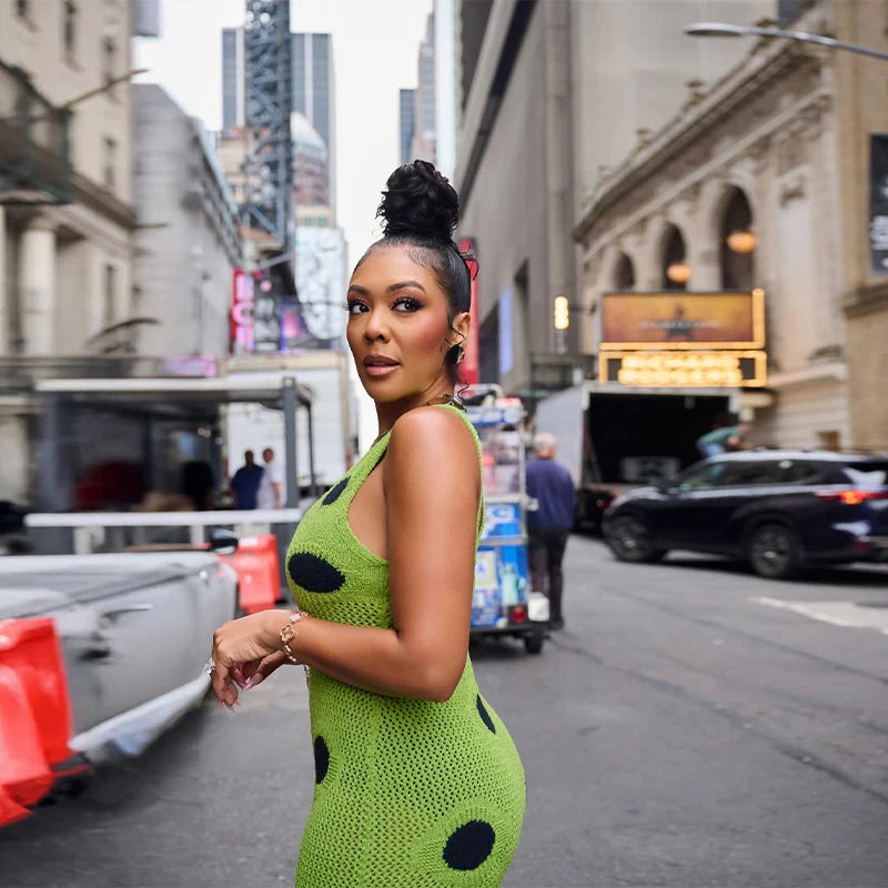 Sexy See Through Knitted Maxi Dress