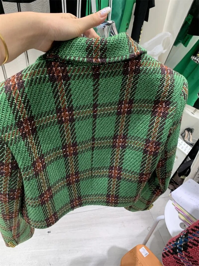 Plaid Woolen Jacket