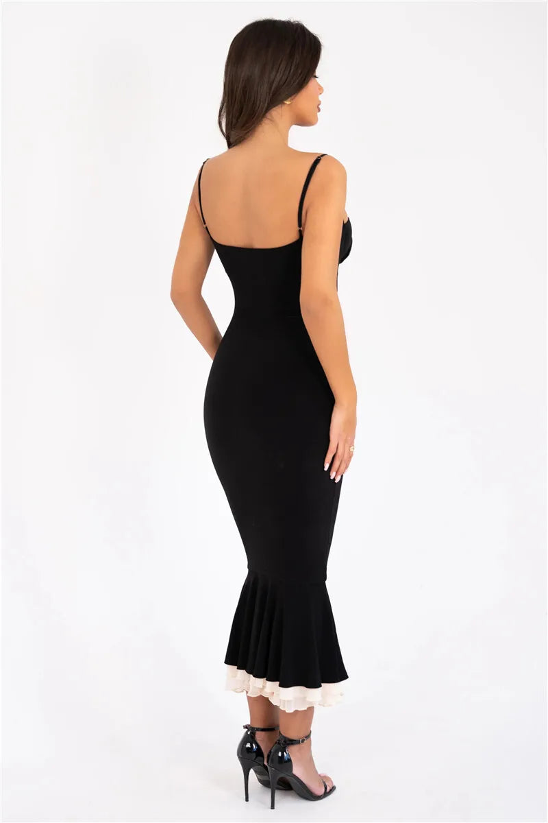 Elegant Long Sleeve Sexy Maxi Dress