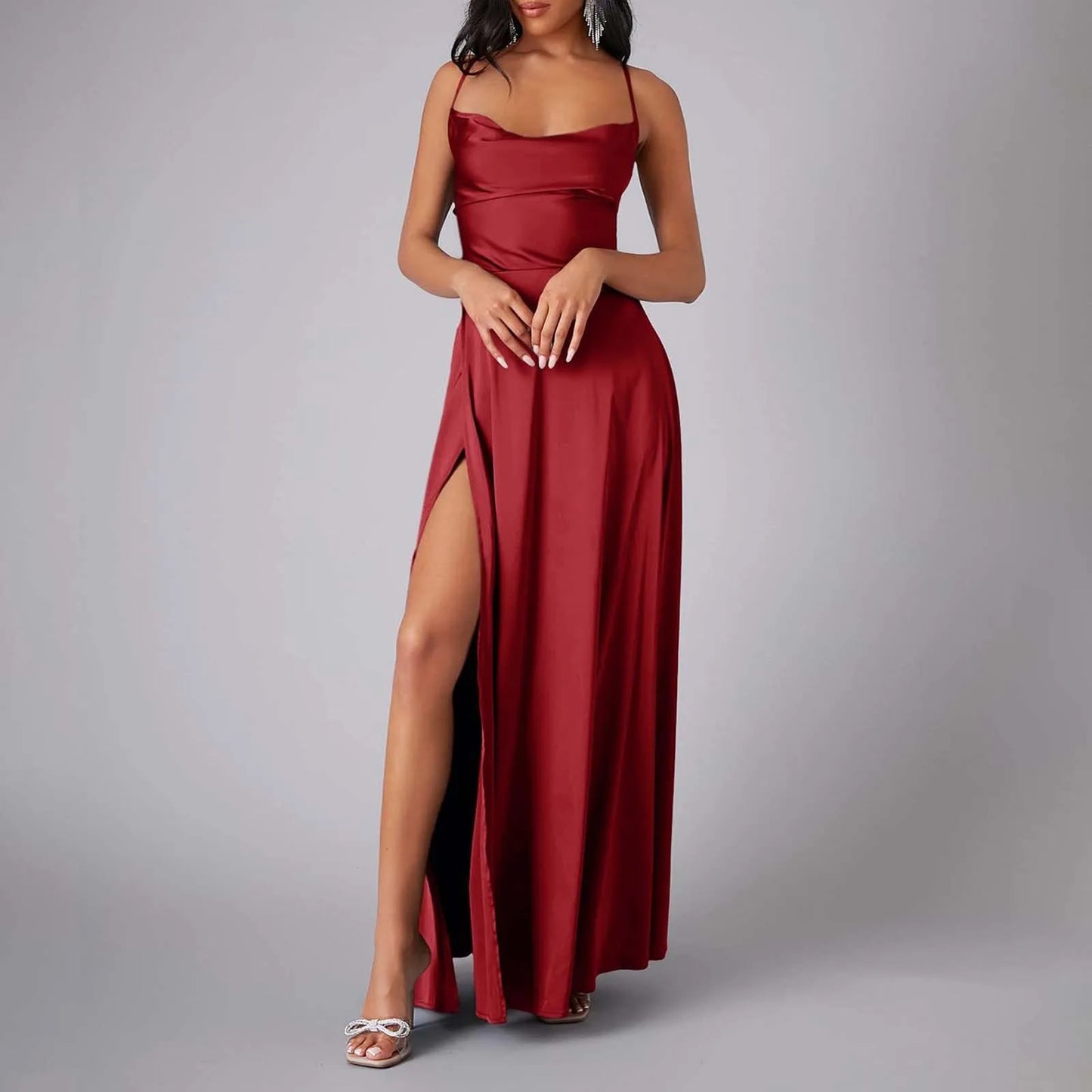 Tank Pleated Backless Dress