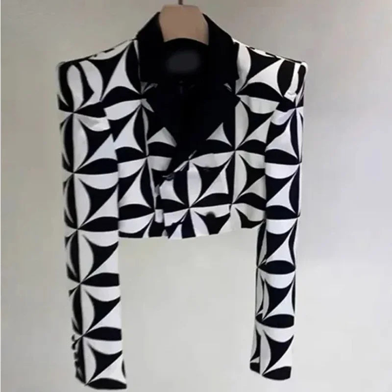 Geometric Pattern Blazer