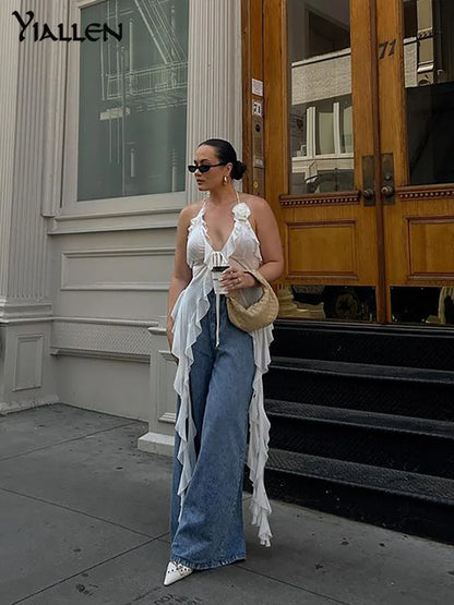 Sleeveless Tassels Top