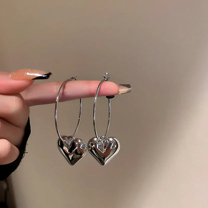 Big Circle Hoop Earrings