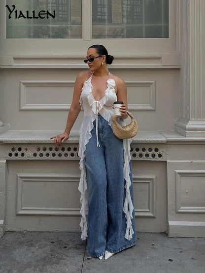 Sleeveless Tassels Top