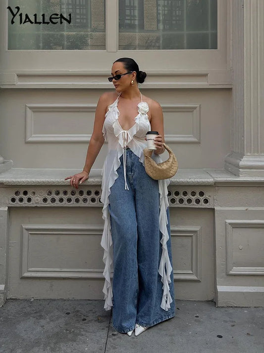 Sleeveless Tassels Top