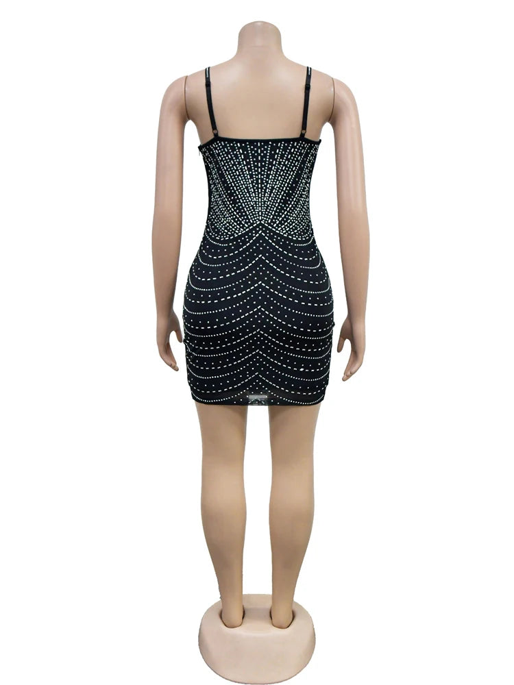 Sexy Rhinestone Bodycon Dress