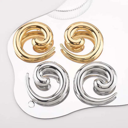 Vintage Irregular Spiral Stud Earrings