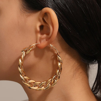 Punk Style Oversized Large Hoop Earrings