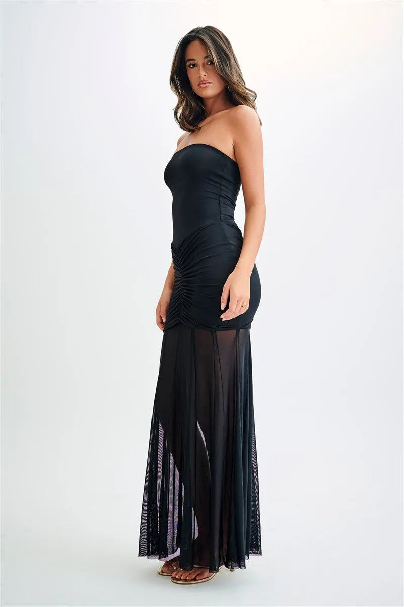 Off-shoulder Maxi Dress