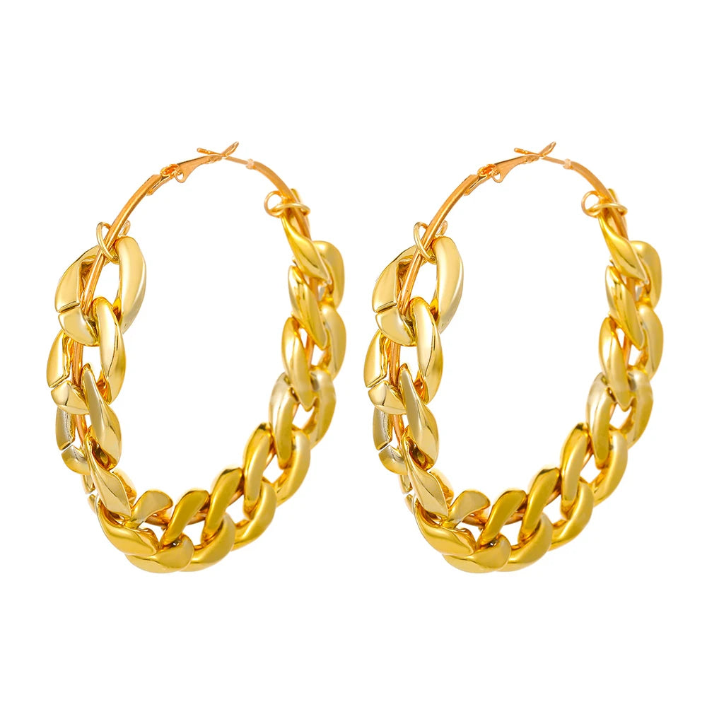 Punk Style Oversized Large Hoop Earrings