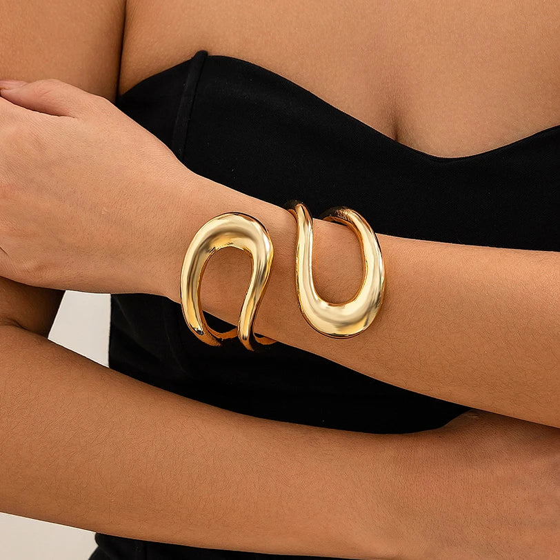 Big Open Torques Choker and Bracelet
