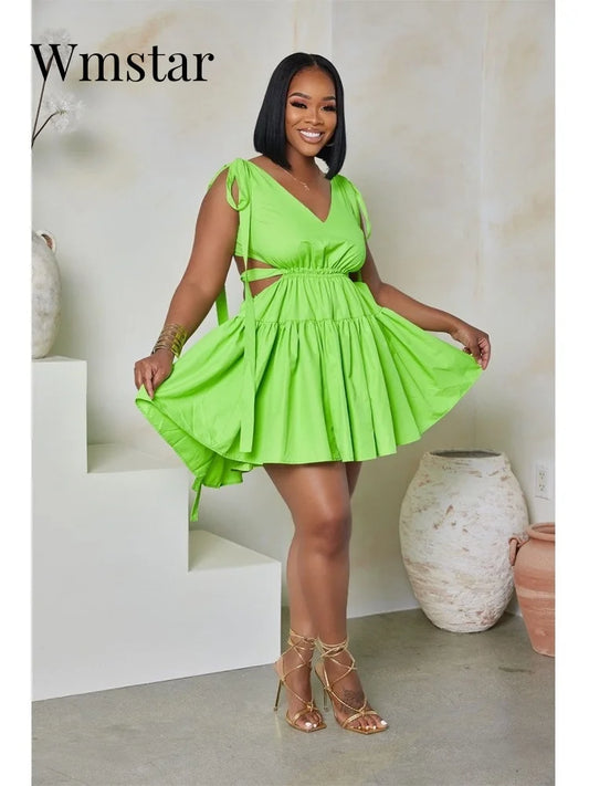 Bandage Backless Summer Dress