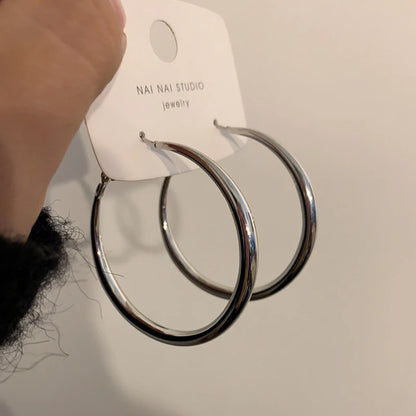 Punk Style Oversized Large Hoop Earrings