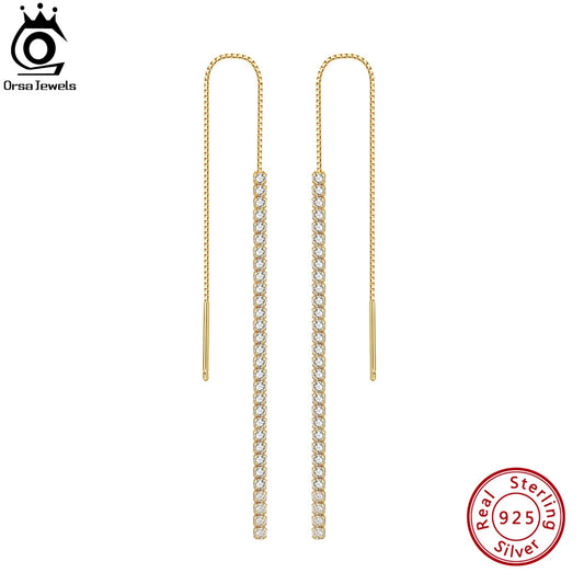 Minimalism Dangle Long Chains Earrings