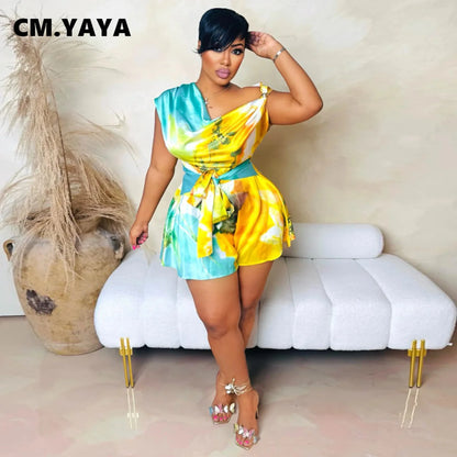 Tie Dye Sleeveless V-neck Jumpsuit
