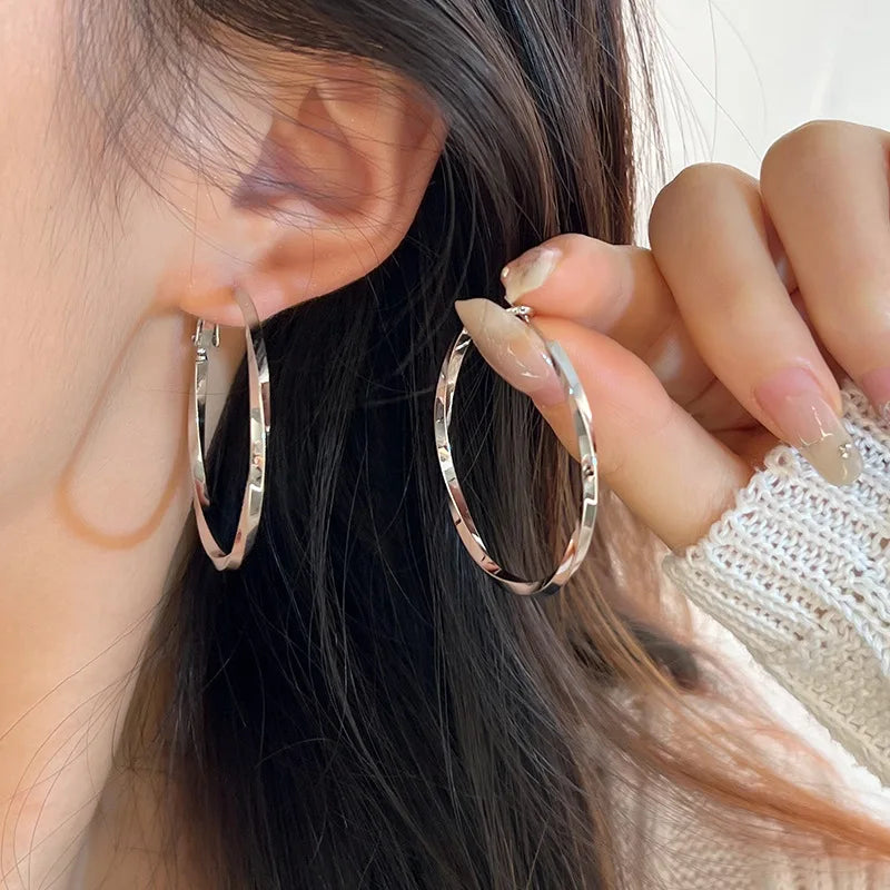 Punk Style Oversized Large Hoop Earrings