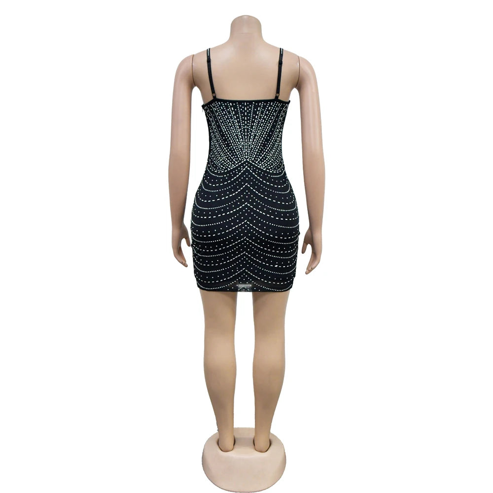 Sexy Rhinestone Bodycon Dress