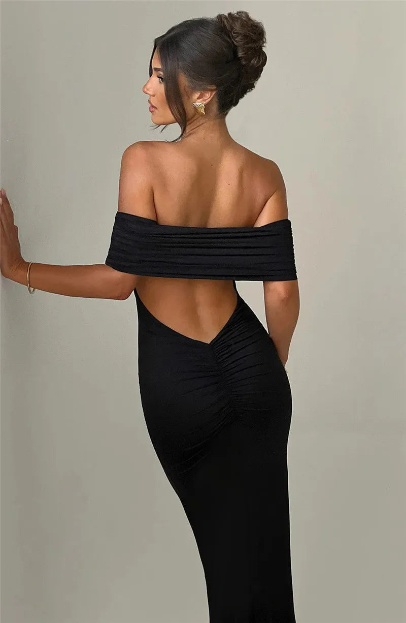 Strapless Backless Sexy Maxi Dress