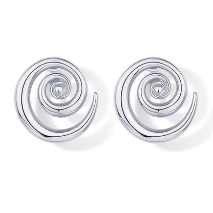 Vintage Irregular Spiral Stud Earrings