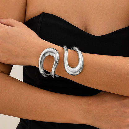 Big Open Torques Choker and Bracelet