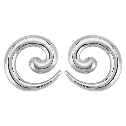 Vintage Irregular Spiral Stud Earrings