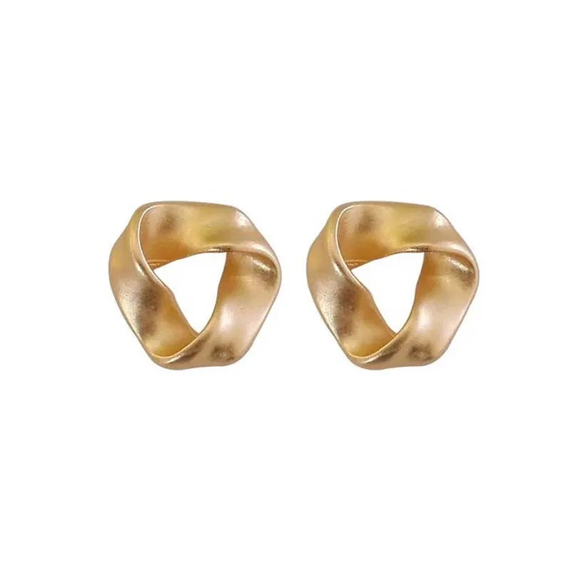 Vintage Irregular Spiral Stud Earrings