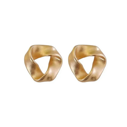 Vintage Irregular Spiral Stud Earrings