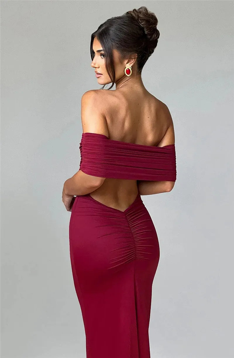 Strapless Backless Sexy Maxi Dress