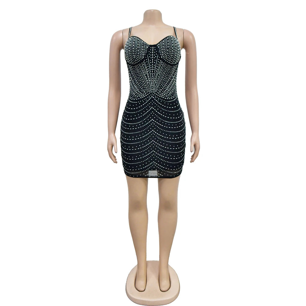 Sexy Rhinestone Bodycon Dress