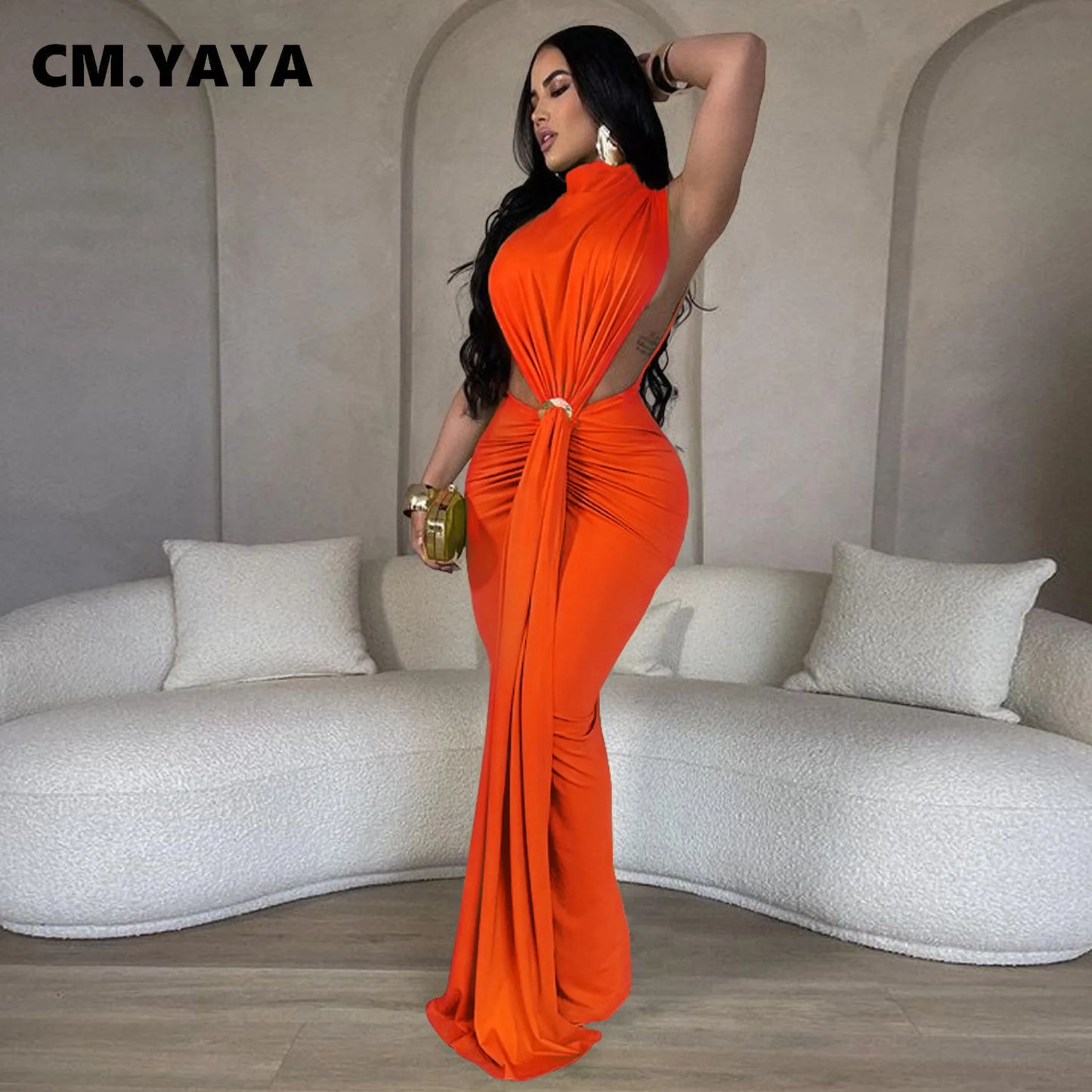 High Split Stacked Bodycon Maxi Dress