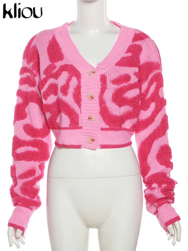 Midriff Sweet Knitted Cardigan