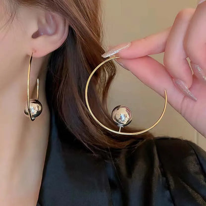 Big Circle Hoop Earrings